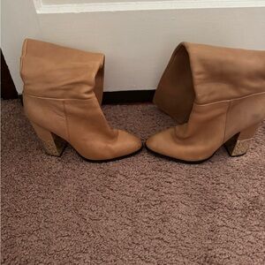Aldo, Women's Leather Ankle Boots in Tan